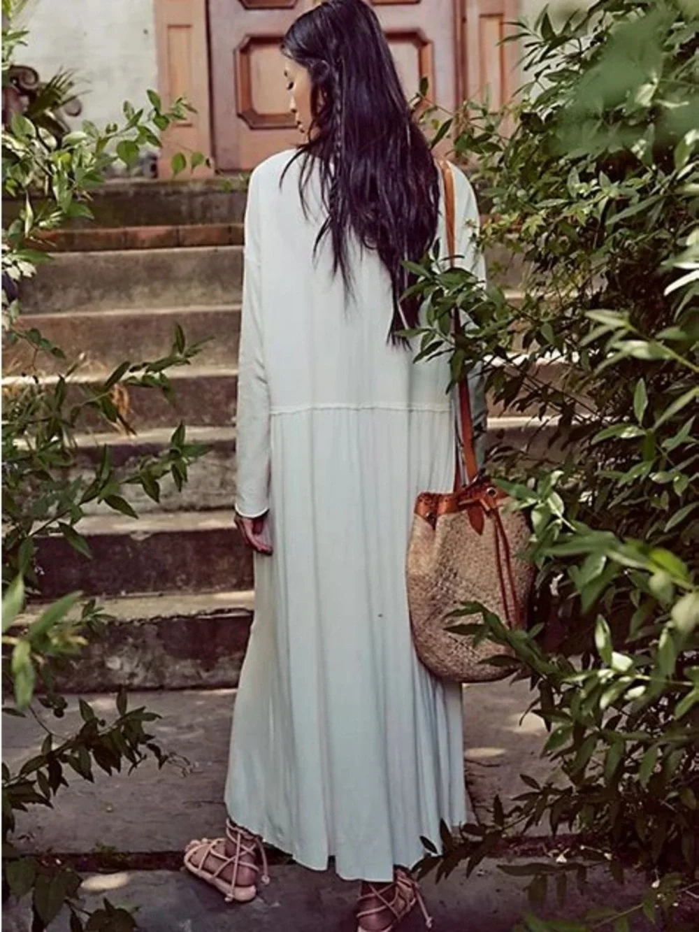Free People Anytime Cotton Midi Dress in White
